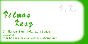 vilmos kesz business card